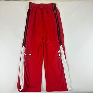 Adidas NBA Chicago Bulls Tear Away Pants Mens Red‎ Stripes Logo Size XL